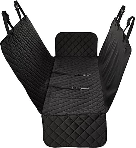Amazon Basics Housse de protection de banquette arrière de type hamac, Noir, Taille standard : 147,3 x 137,2 cm