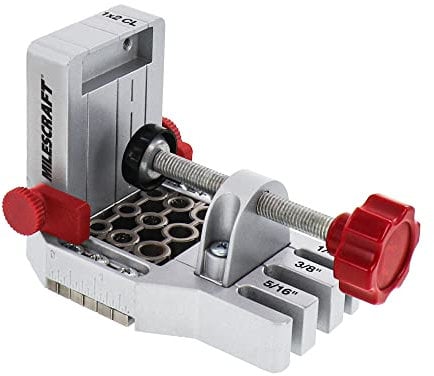 Milescraft 1334 Joint Master – Selbstklemmende Aluminium-Dübelvorrichtung. Erzeugt Kanten-, Eck- und Oberflächenverbindungen. Inklusive Zentrierabstandshalter. für 1/4 Zoll, 5/16 Zoll und 3/8 Zoll