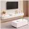Schwebender TV-Ständer, Wand-TV-Schrank, Medienkonsole, Mit Kabellöchern, Aufbewahrungskomponenten-Regale, Für Wohnzimmer, Schlafzimmer (Color : White-A, S : 180cm)