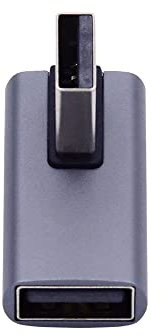 Cablecc Adaptador de vídeo de extensión USB 3.0 macho a hembra de 10 Gbps, 90 grados, perfil bajo, ángulo recto