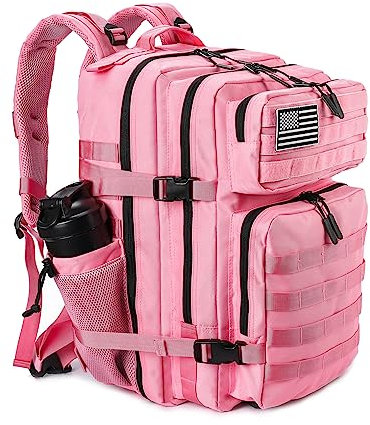 LHI Militärischer taktischer Rucksack für Damen und Herren, 45 l, Armee, 3 Tage, großer Rucksack mit MOLLE-System