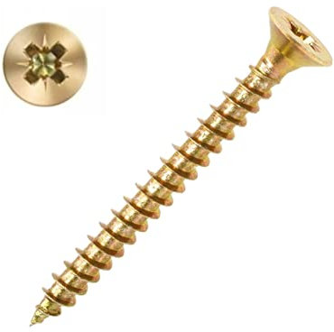 Lot de 1000 vis à bois Pozidrive galvanisées à tête fraisée 4 x 35 mm Filetage complet