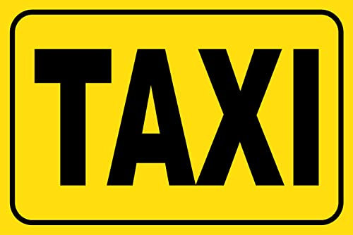 Ontrada Blechschild 12x18cm gewölbt Taxi Wanddeko Deko Geschenk Schild