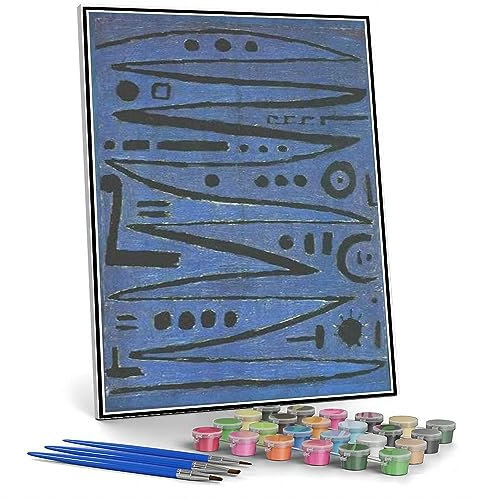 Malen nach Zahlen für Erwachsene Heldenhaftes Geigenmalerei von Paul Klee Malen nach Zahlen Kit auf Leinwand für Anfänger
