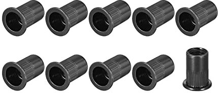 METALLIXITY Rivetto Dadi (M10) 20pz, Acciaio Carbonio Inserti Filettati Dadi - per Mobili Meccanici Fissaggi, Neri