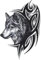 10 Images Femmes Hommes Transfert D'Eau Faux Tatouage Ephemere Tête De Loup Imperméable Temporaire Corps Bras Jambe Art Autocollant