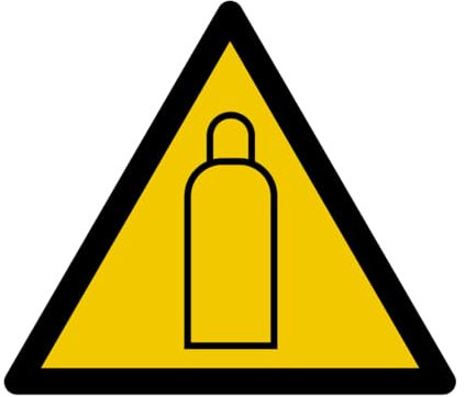 W180 - Bouteille de gaz vide - Panneau et Signalétique d'avertissement - Dimensions au choix - Norme ISO 7010