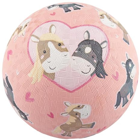 sigikid 43083 Kautschuk Ball Pony Love, rosa, griffig, ab 1 Jahr, Naturkautschuk, Pferde