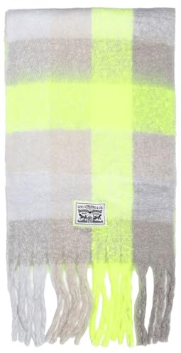 Levi's Damen Pop of Plaid Scarf, Yellow Fluo, UN