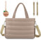 Kubay Wickeltasche, Tragetasche, Baby-Wickeltasche, Umhängetasche, Krankenhaus-Tasche, Reise, große Mama-Tasche, mit Silikon-Schnulleretui, Khaki, Large