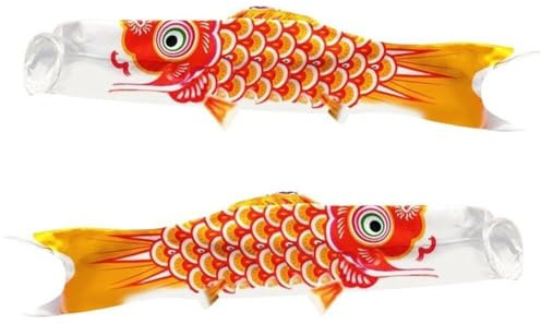 Sanfly Japanischer Karpfen-windsack-Streamer, 2 Stück, Fischflaggen-Drachen, Japanischer Koinobori-Karpfen-Drachen, Bunter Windsack, Karpfen-windsack-Flagge, Hängende Dekoration