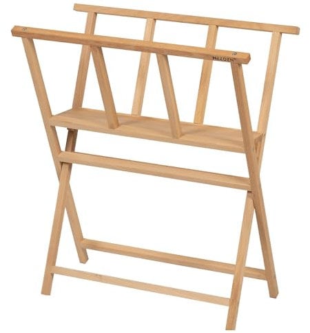 MEEDEN Folding Art Print Rack: Beechwood Art Storage Rack - Artist Storage and Display Rack for Canvas Art Prints Panels Posters Art Gallery Shows