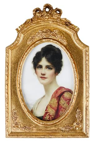 SDlumeiy Vintage Bilderrahmen aus Kunstharz, 10,2 x 15,2 cm, goldfarben, zur Wandmontage, dekorativer Bilderrahmen für Tischplatte und Wand, goldfarben, 10 x 15 cm