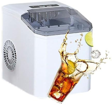 Macchina per Il Ghiaccio da banco Portatile, Macchina per cubetti di Ghiaccio Nugget, Macchina per Ghiaccio per la casa con Paletta e cestello per Ghiaccio, Macchina per Ghiaccio elettrica