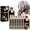 Tkekruh 10pc Plant Bubble Hair Dye Shampoo 20ml, Té Oscuro, Tinte Coloración Temporal Tinte, Tinte para el Cabello con Burbujas de Aceite Esencial, Champú Instantáneo para Teñir el Cabello