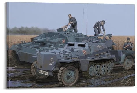 WPHSFX Poster mit Aufschrift Loading Ammunition Into Stug III, dekoratives Gemälde, Leinwand, Wandposter und Kunstdruck, moderne Familienschlafzimmer-Dekoration, Poster, 60 x 90 cm