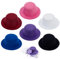 BENECREAT 6Pcs 6 Farben Fascinator Hut Basis, Crafts Mini Hut, Eva Stoff Mini Hut Dekoration Basis für DIY handgemachte Haarschmuck, Millinery Magic, Innendurchmesser: 80.5mm