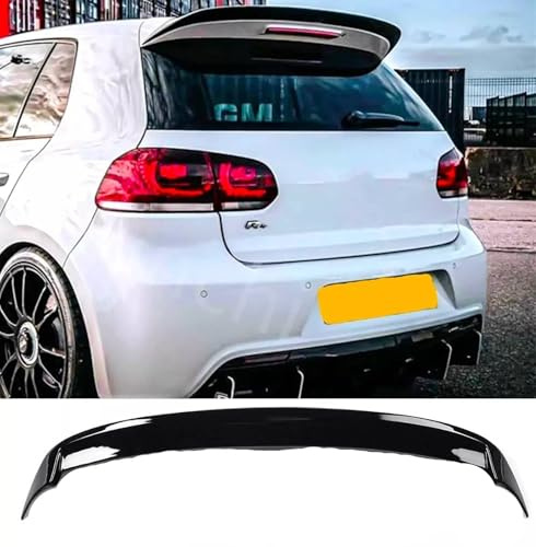 For Auto Perfectionists UK Rear Roof Spoiler Compatible With VW Golf MK6 GTD GTI R20 R 2008-2013 ABS Gloss Black