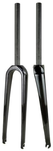 1-1/8 Straight/Tapered Rigid Fork 700C Gravel Road Bikes Rigid Fork Full Carbon Fiber Bike Fork Disc Brake Front Fork 9×100mm Quick Release(Straight)