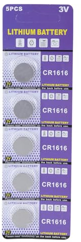 Ersatz-Knopfbatterien, 3 V, CR1616, Knopfzelle, Lithium-Batterien, Uhr, Computer, LED-Licht, elektronisch, symmetrisch, 5 Stück
