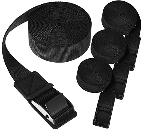 Angoily 4stücke Spannband Mit Metallverschluss Robuste Spanngurte Für Kajak Surfboard Gepäck Und Ladungssicherung Reißfestes Gurtband Multifunktionale Befestigungsschnallen