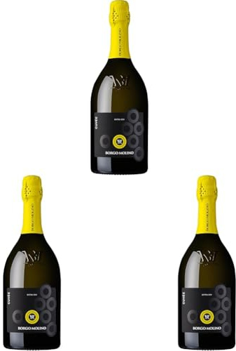 Borgo Molino Glera Marca Trevigiana Spumante extra dry trocken (1 x 0.75 l) (Packung mit 3)