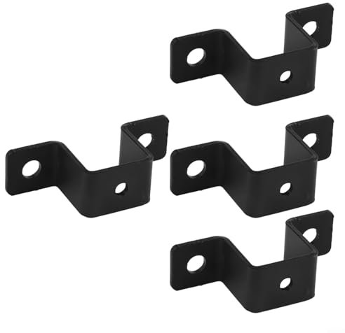 Widerstandsfähige quadratische Rohrschellen-Halterung, U-förmig für starke Installation von Rohren und Geländern (4 Stück 2,5 cm)
