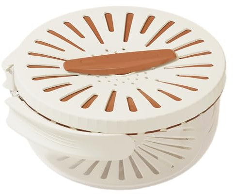 Cesta coladora con asa plegable, cuenco de lavado de verduras, multifuncional, colador de frutas, plástico, ensalada, colador multifuncional