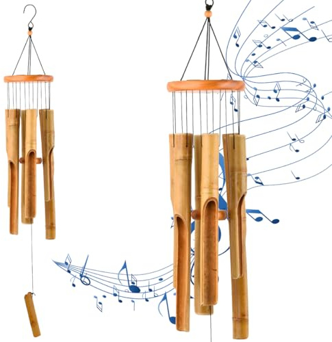 OctBird Bambus-Windspiel für Garten, Bar, Windspiel, Geschenke für Oma, 81,3 cm, Gedenk-Windspiel für Garten, Hof, Terrasse und Heimdekoration, Gedenkgeschenk