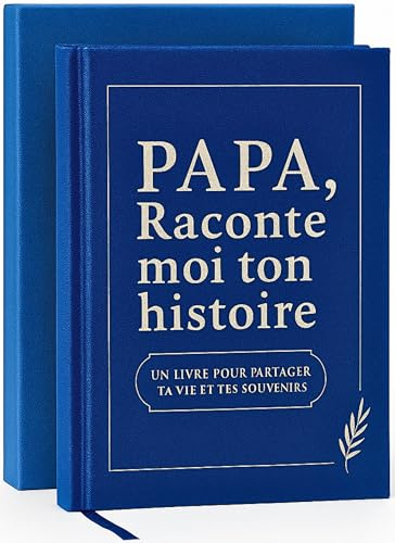 NALKEEZ RACONTE MOI TON HISTOIRE – Livre souvenirs à remplir par papa – Idée cadeau anniversaire, Noël, fête des pères – Journal guidé pour transmettre sa vie et ses souvenirs avec tendresse