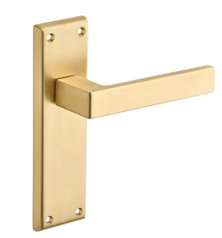 Designer Levers Balmoral Lever Latch Door Handle, Brushed Brass | For for interior doors; zinc construction; includes 1 pair and fixings.