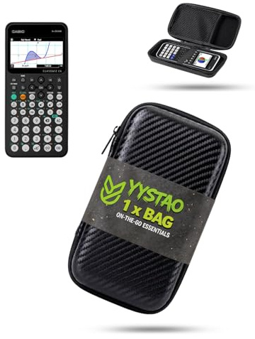 yystao Tasche für Casio fx-CG100 Grafikrechner, Eva Schutzhülle mit Netzfach, Wasserabweisender Stoßfester Taschenrechner