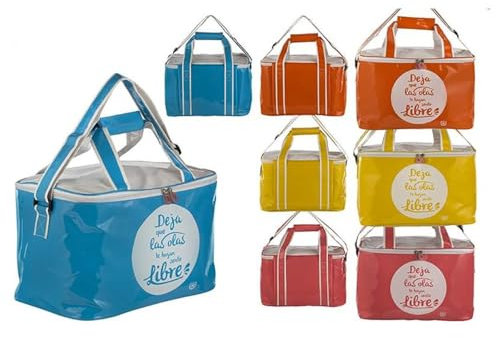Bolsa Nevera de Playa con Asas y Cremallera Cuatro Colores Hogar y Más - Azul
