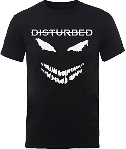 Rock Off Officially Licensed Products Men's Disturbed Scary Face Candle T - Shirt (Pack of 1)