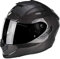 Scorpion - EXO-1400 Solid Integralhelm, Schwarz, Carbonfaser, für Motorroller, mit internem SpeedView-Sonnenvisier, einziehbar, TCT (XS)