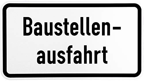 ORIGINAL Verkehrsschild Nr. 1007-33 Baustellenausfahrt Verkehrszeichen Schild Straßenschild Zusatzschild Verkehrsschilder Straßenschilder Verkehrsschild Straßenzeichen Straße Baustellenfahrzeuge