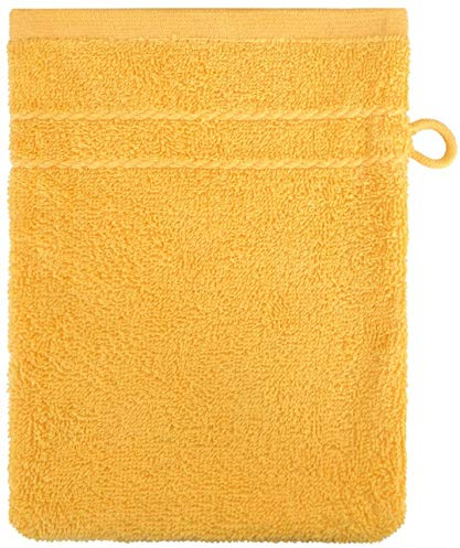 Dyckhoff Waschhandschuh Kristall Goldgelb 16 x 21 cm
