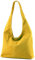 modamoda de T150 Damen Schultertasche Shopper Large aus Wildleder handmade in Italy, Farbe:Gelb2021