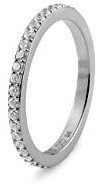 Qudo Vorsteckring ETERNITY Memoryring Edelstahl silber (56(18))