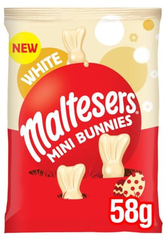 Maltesers - Mini bolsa de chocolate blanco, caza de huevos de Pascua, regalos de Pascua, regalo de chocolate, 58 g (paquete de 1)