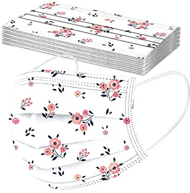 MEIYOUMK 10 Stück Mundschutz Erwachsene Einweg 3-lagig mit Motiv Bunt Mund und Nasenschutz Mode Druck Maske MNS Mund-Tuch Atmungsaktiv Multifunktionstuch Bandana Halstuch Schals für Männer Frauen