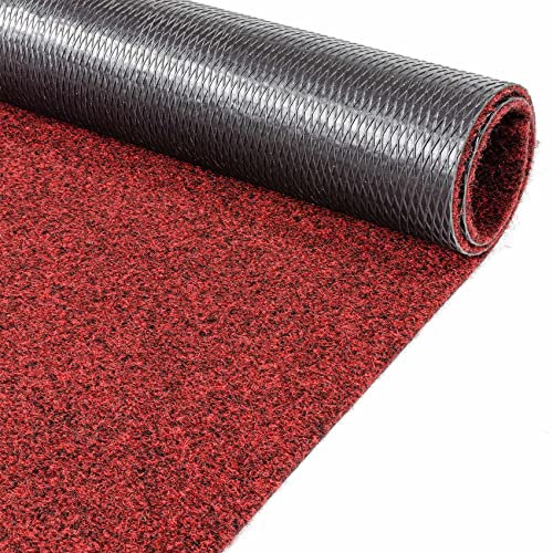 ANRO Fußmatte Schmutzfangmatte Teppich Läufer Sauberlaufmatte Indoor Outdoor Flur Eingang Poet Rot 100x200cm