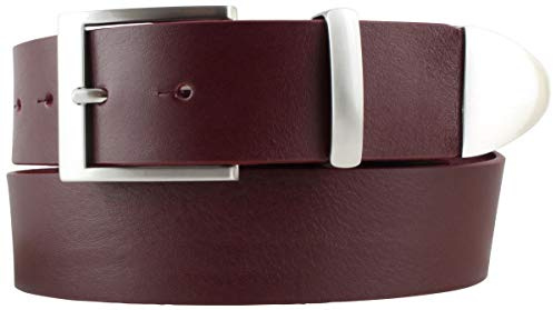 BELTINGER Gürtel aus Vollrindleder mit Spitze/Schlaufe aus Metall 4 cm | Jeans-Gürtel Damen Herren 40mm | Vollleder-Gürtel