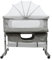 Berceau Cododo avec Matelas et Moustiquaire 2 in 1 Lit Bébé Cododo pour Les Bébés de 1 à 36 Mois Lit Bébé Pliable 2 en 1 Berceau bébé Mobile Lit d'Appoint (93*57*71-88cm (Gris foncé))