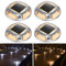 AGPTEK Solarlampen, Solar Deck Leuchten, 2 Farbmodi, Solarlampen für außen, IP68 wasserdicht, Solar Deck Lights Outdoor, Dock Lichter für Gartenweg Fußwegen, 4 Stücke, Warm und Weiß