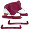 CRS Cross Ice Skate Guards, Soakers and Towel Gift Set.Essential Ice Skating Hard Guard and Soft Skate Blade Cover Accessories for Figure Skating or Hockey (Ruby, Medium)