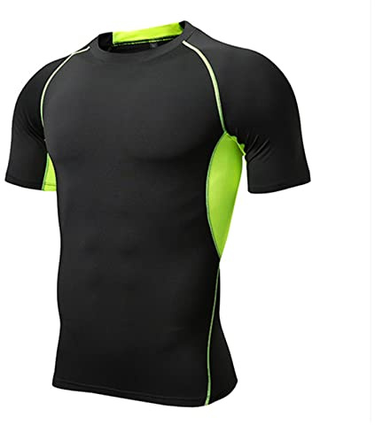 ATRACTIVOLL T-Shirt de Sport pour Homme, Tee Shirt pour Fitness Respirant et Séchage Rapide Athlétique Hauts à Manches Courtes de Entraînement Marathon Courir Gym
