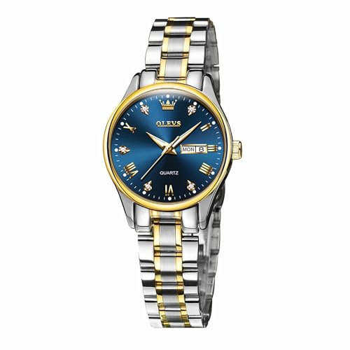 Raitown Damenuhr Edelstahl Wasserdicht Analog Quarz Stylisch Geschenke für Damen Uhren