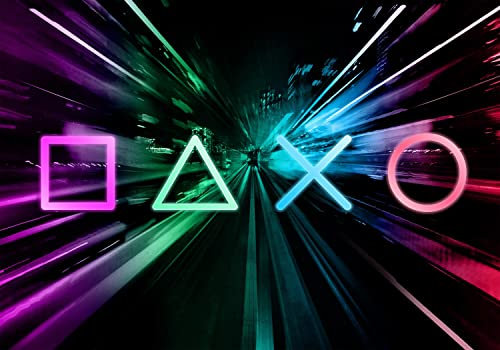 decomonkey Premium Fototapete Spielkonsole Gamers 250x175 cm Tapete Fototapeten Vlies Tapeten Vliestapete Wandtapete Moderne Wand Wandbild Schlafzimmer Wohnzimmer Jugendzimmer Abstrakt Stadt Schwarz