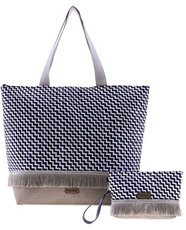 For Time Damen Solana Strandtasche mit Handtasche, bunt